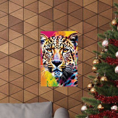 Multicolored Cheetah 2 Matte Vertical Poster