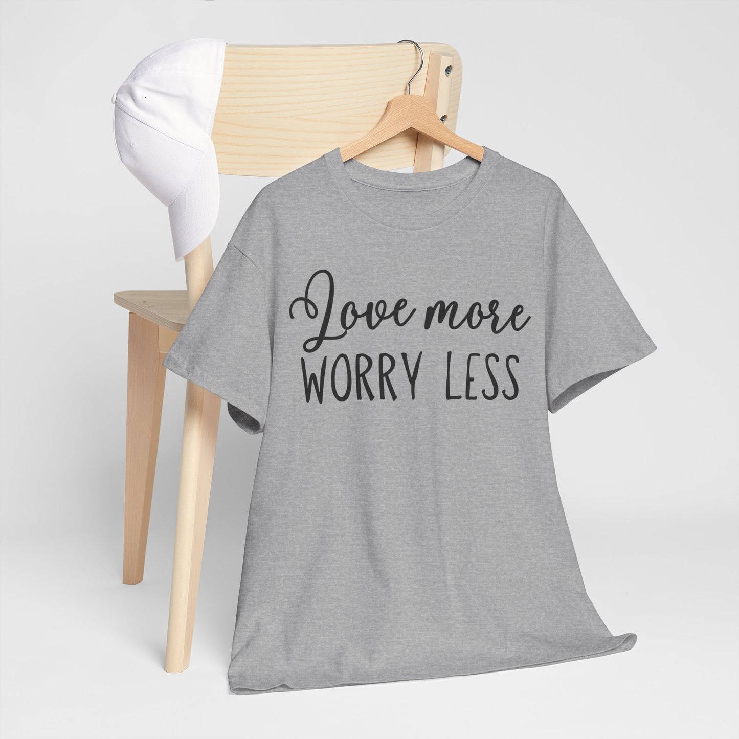 Love More Worry Less Unisex Heavy Cotton Tee