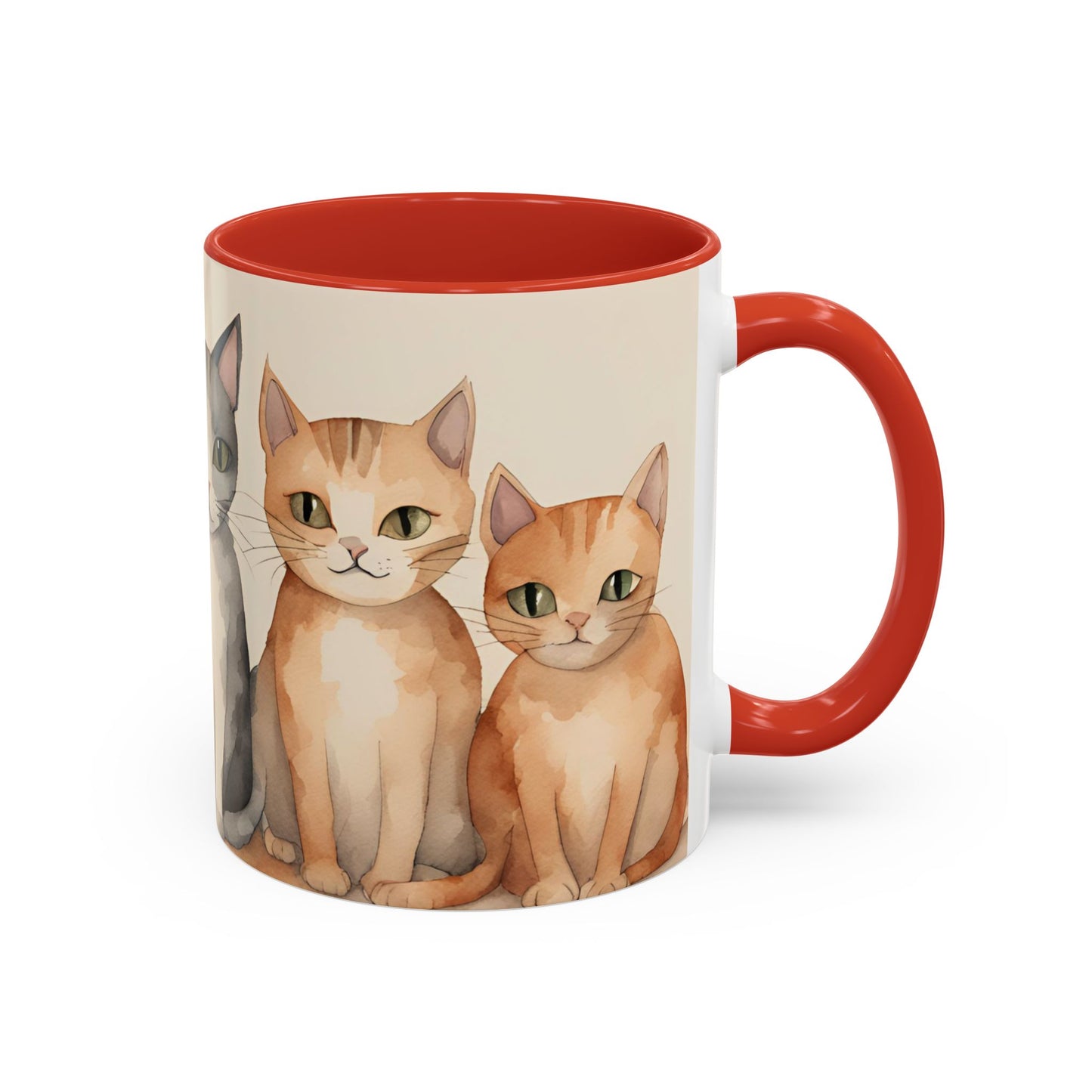 Kitties in a Row 3 Accent Mug 11oz