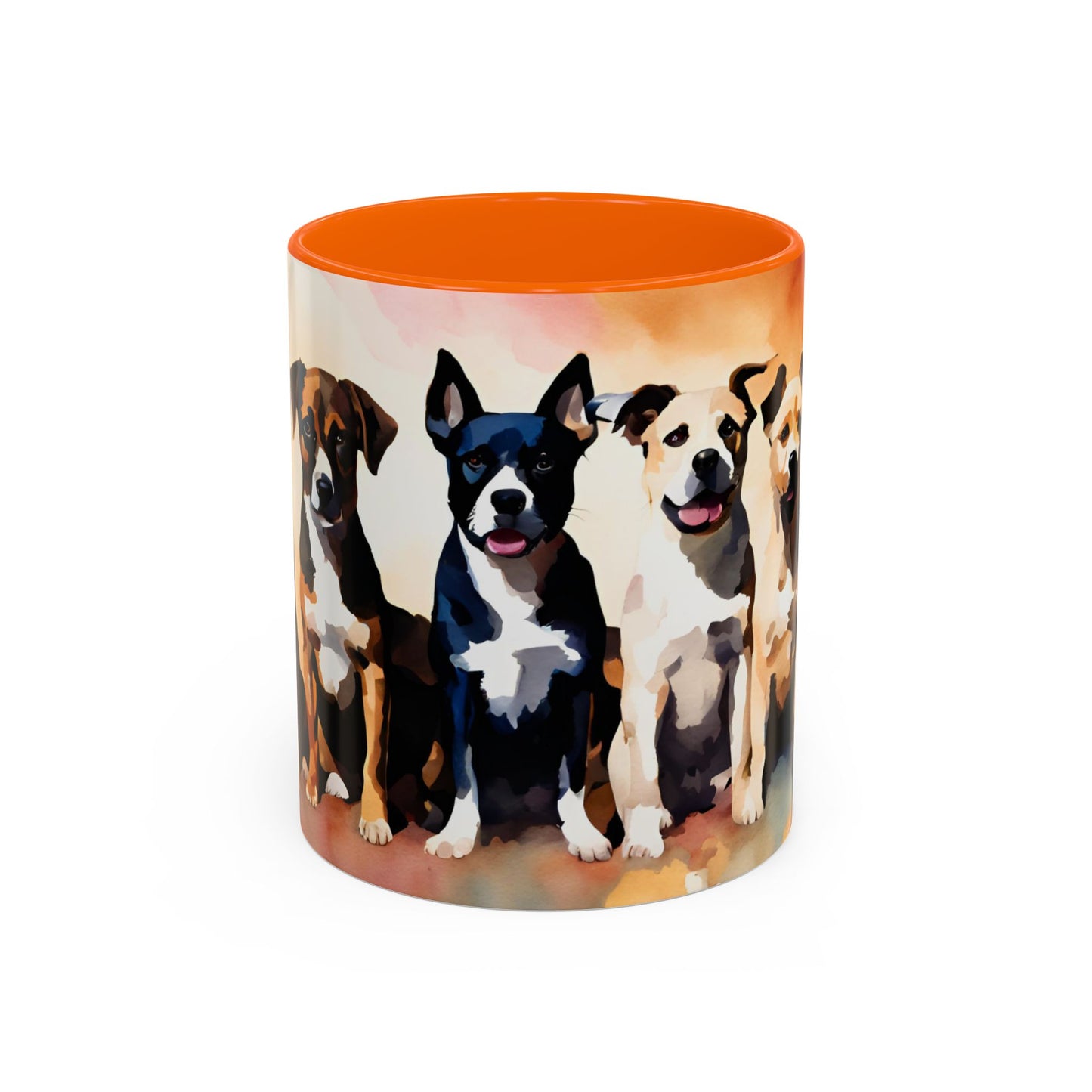 Multicoloured Doggies 4 Accent Mug 11oz