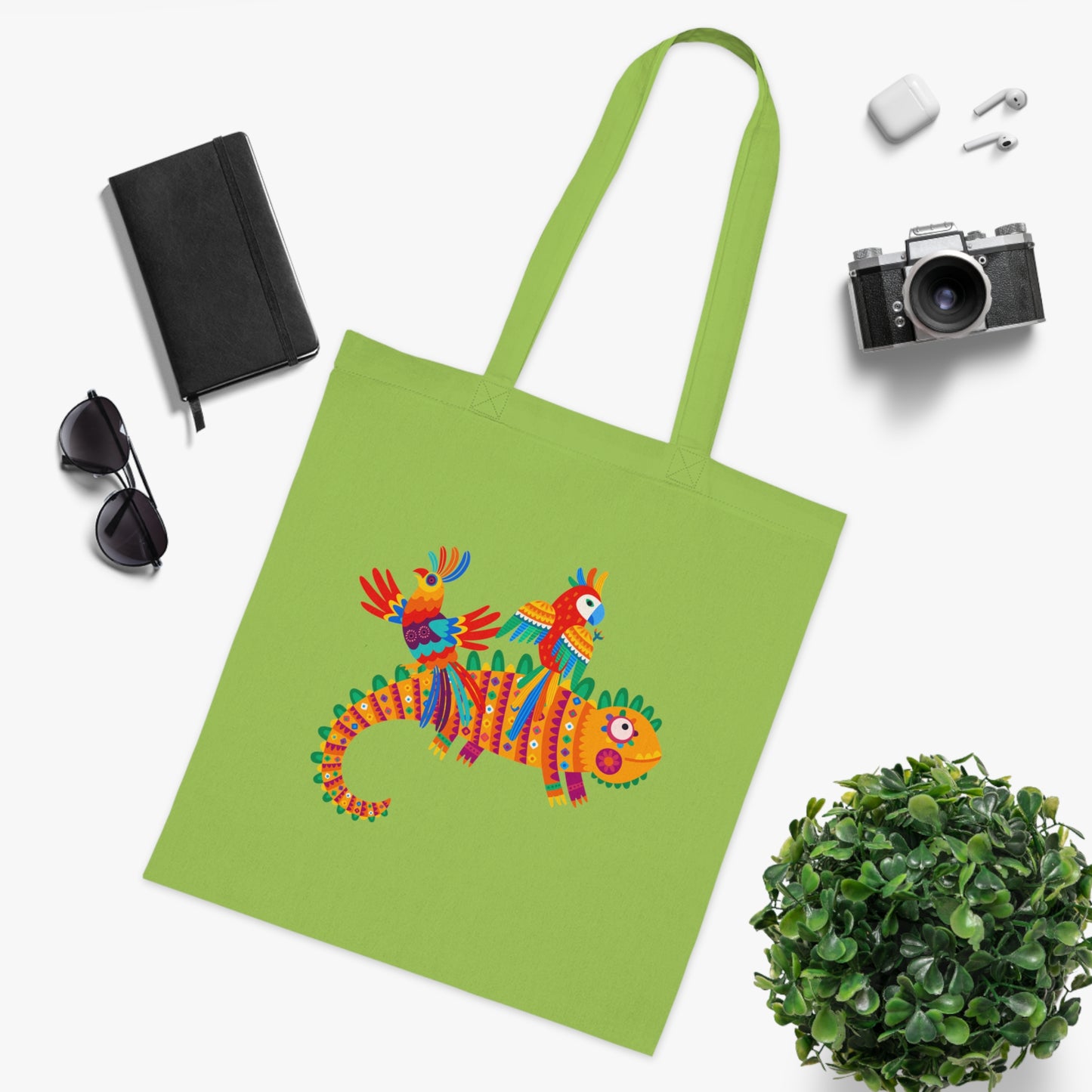 Funky birds 13 Cotton Tote