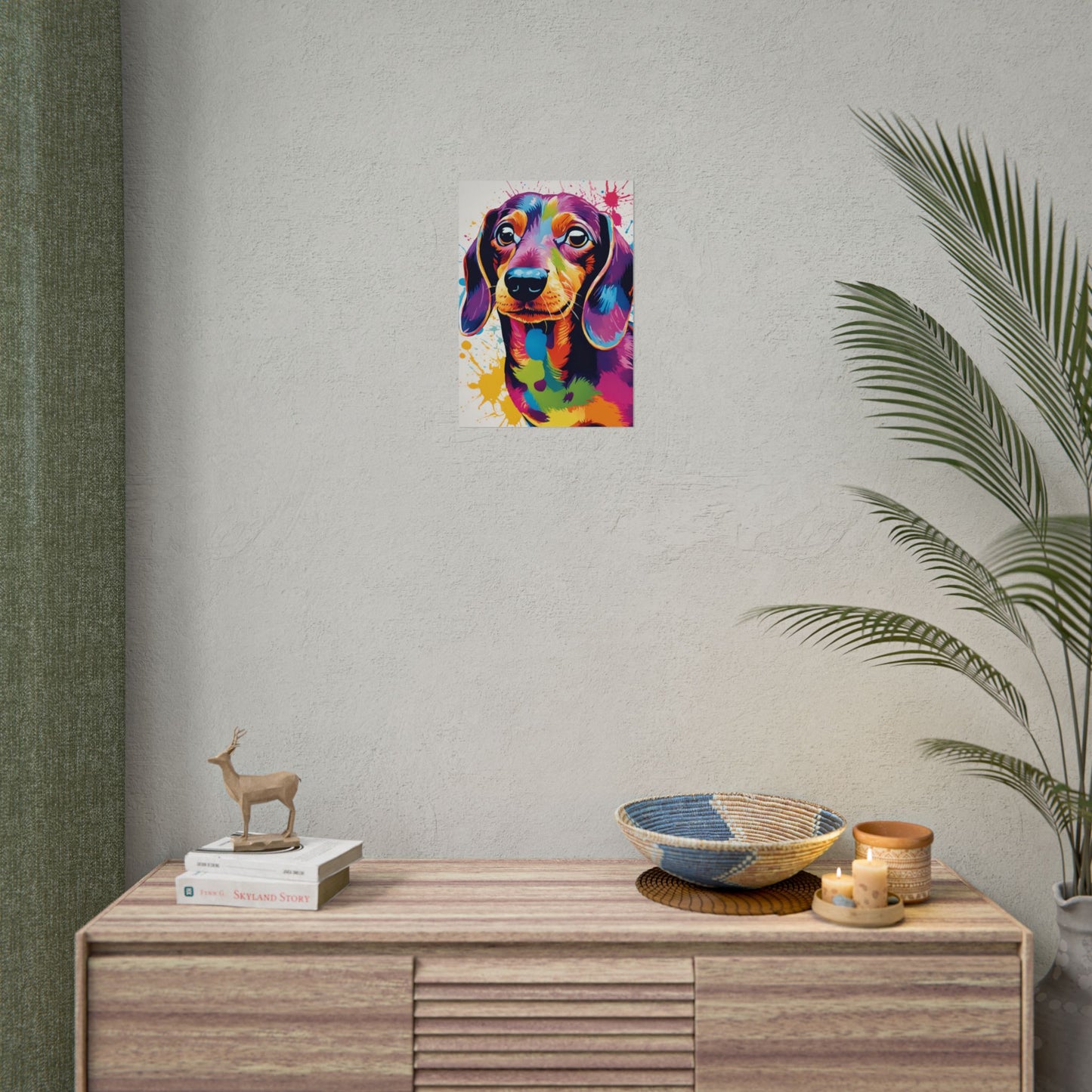 Multicolored Dachshund 1 Matte Vertical Poster