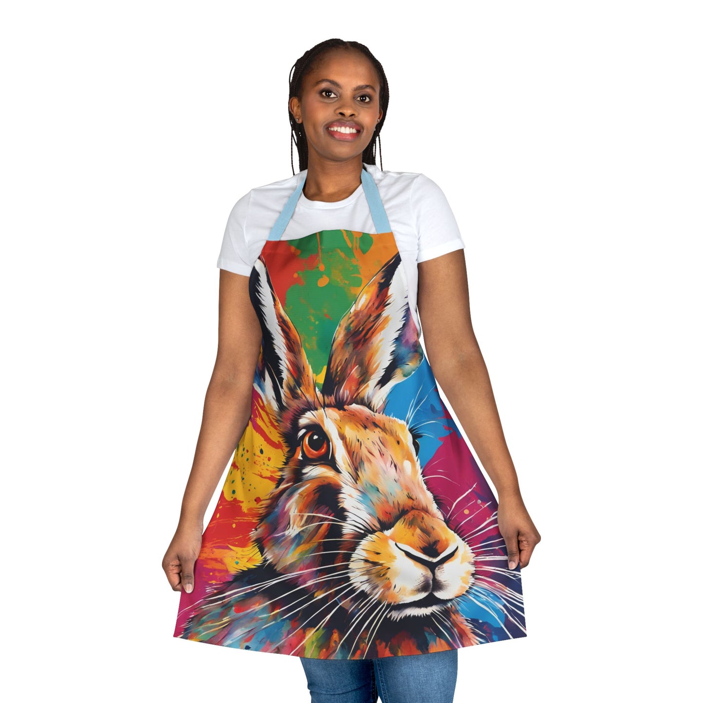 Multicolored Hare Adult Apron (AOP)