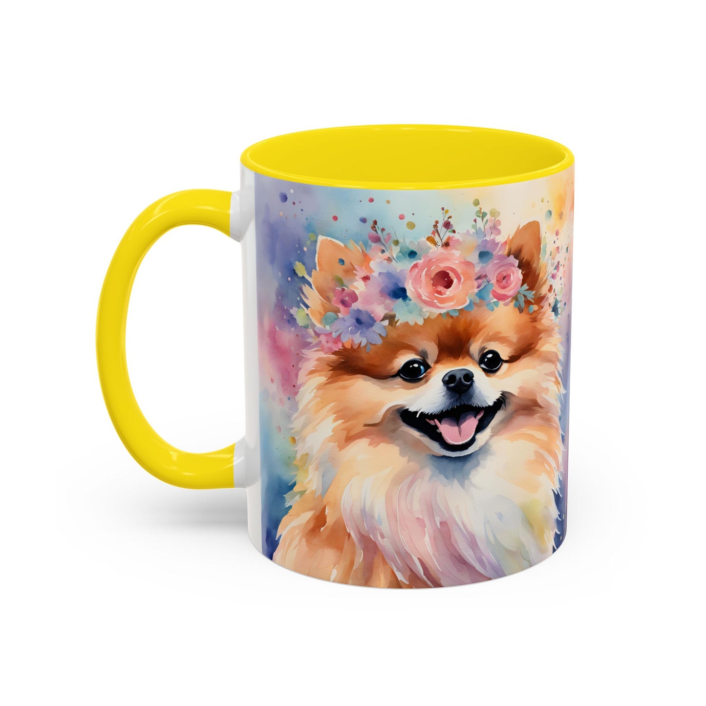 Pomeranian 04 Accent Coffee Mug - Dog Lover Gift