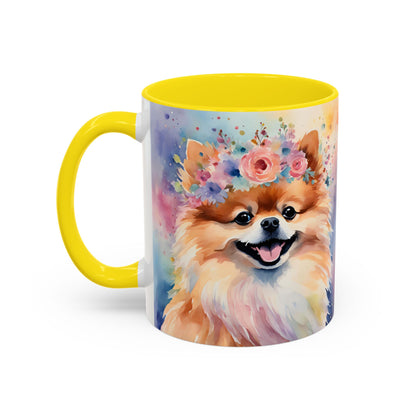 Pomeranian 04 Accent Coffee Mug - Dog Lover Gift