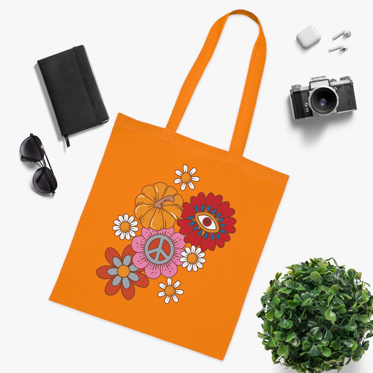 Flower power 12 Cotton Tote