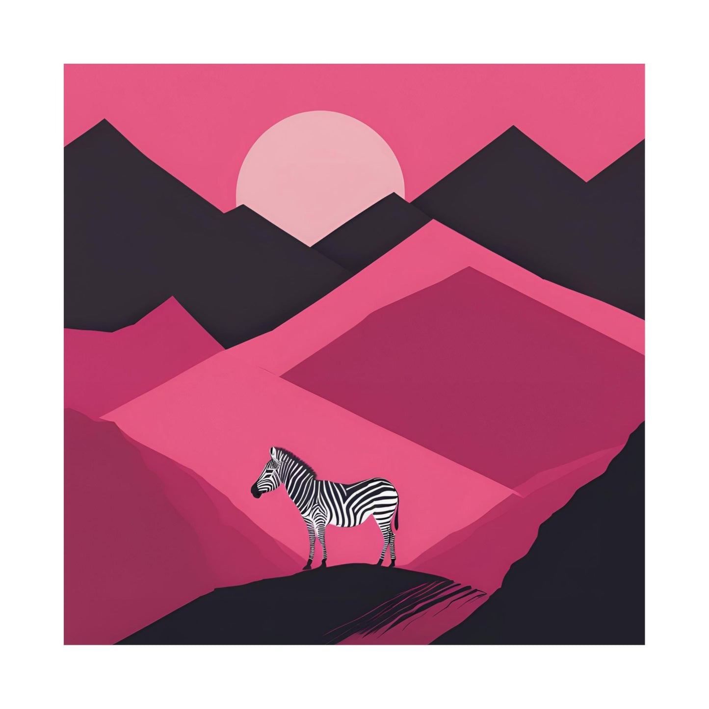 Lone Collection Zebra 13 Matte Square Posters