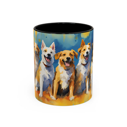 Multicolored Doggies 1 Accent Mug 11oz
