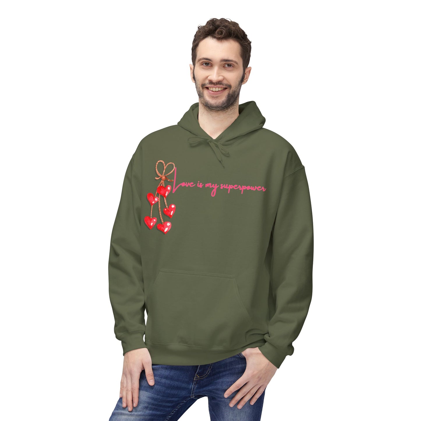 Love Is My Superpower Unisex Valentines Hoodie