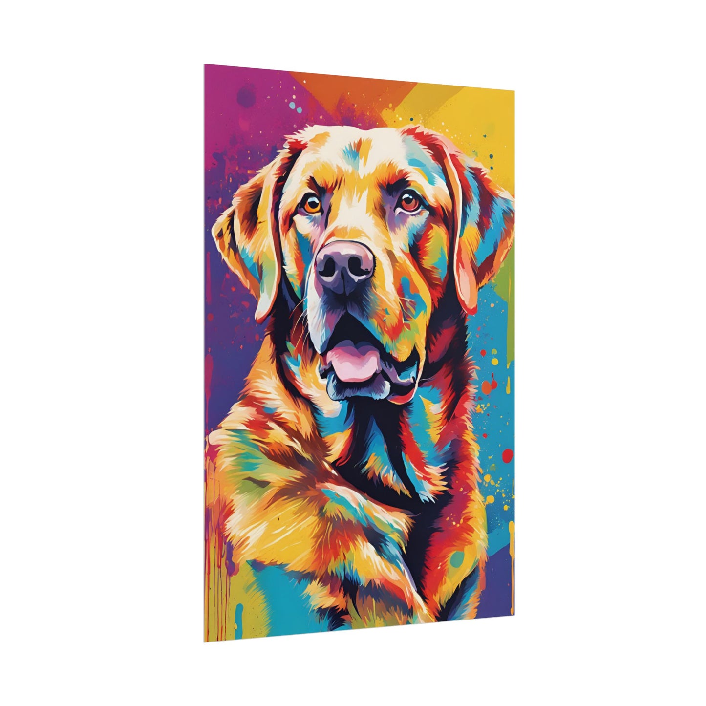 Multicolored Labrador 2 Matte Vertical Poster