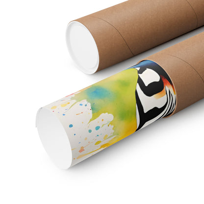 Multicolored Zebra 1 Matte Vertical Poster