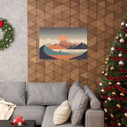 Retro mountains 2 Matte Horizontal Posters