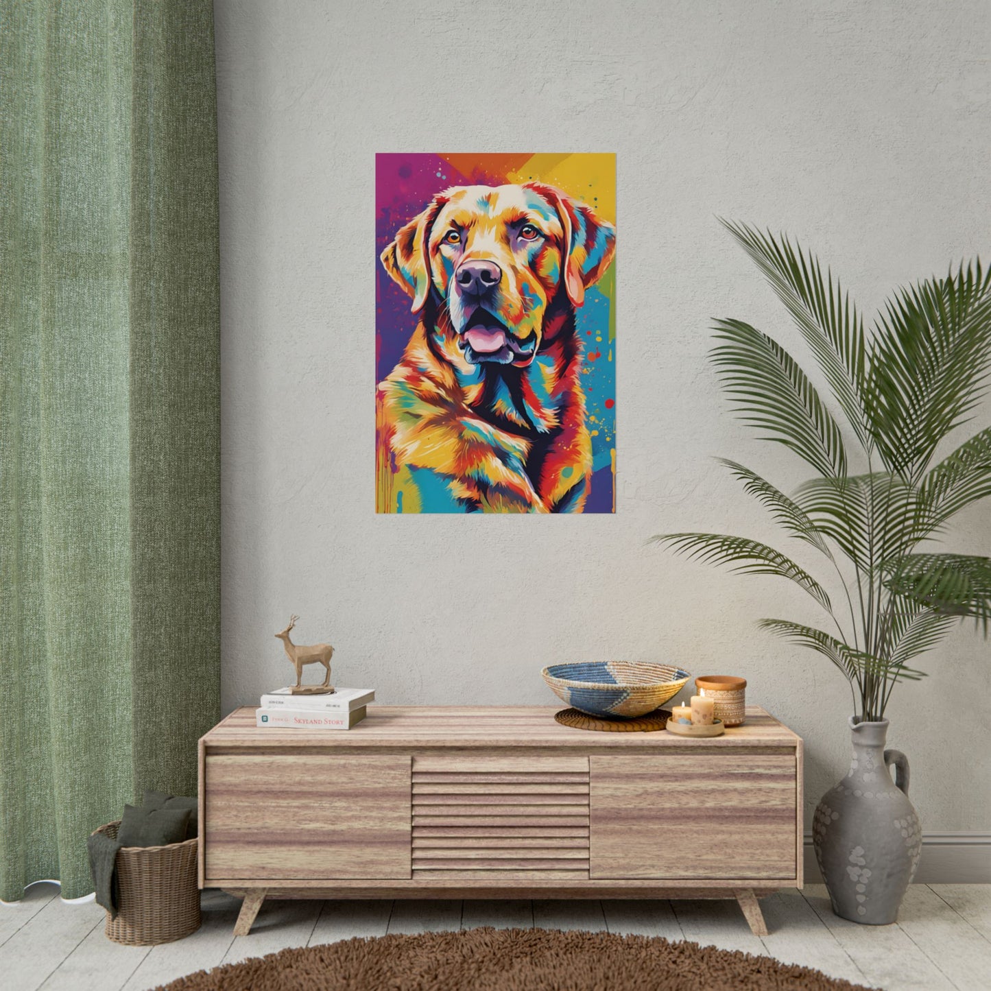 Multicolored Labrador 2 Matte Vertical Poster