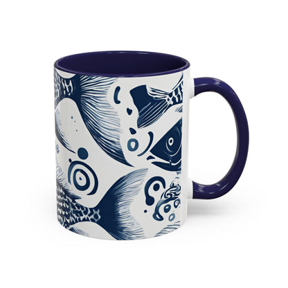 Fish 02 Accent Coffee Mug (11oz)