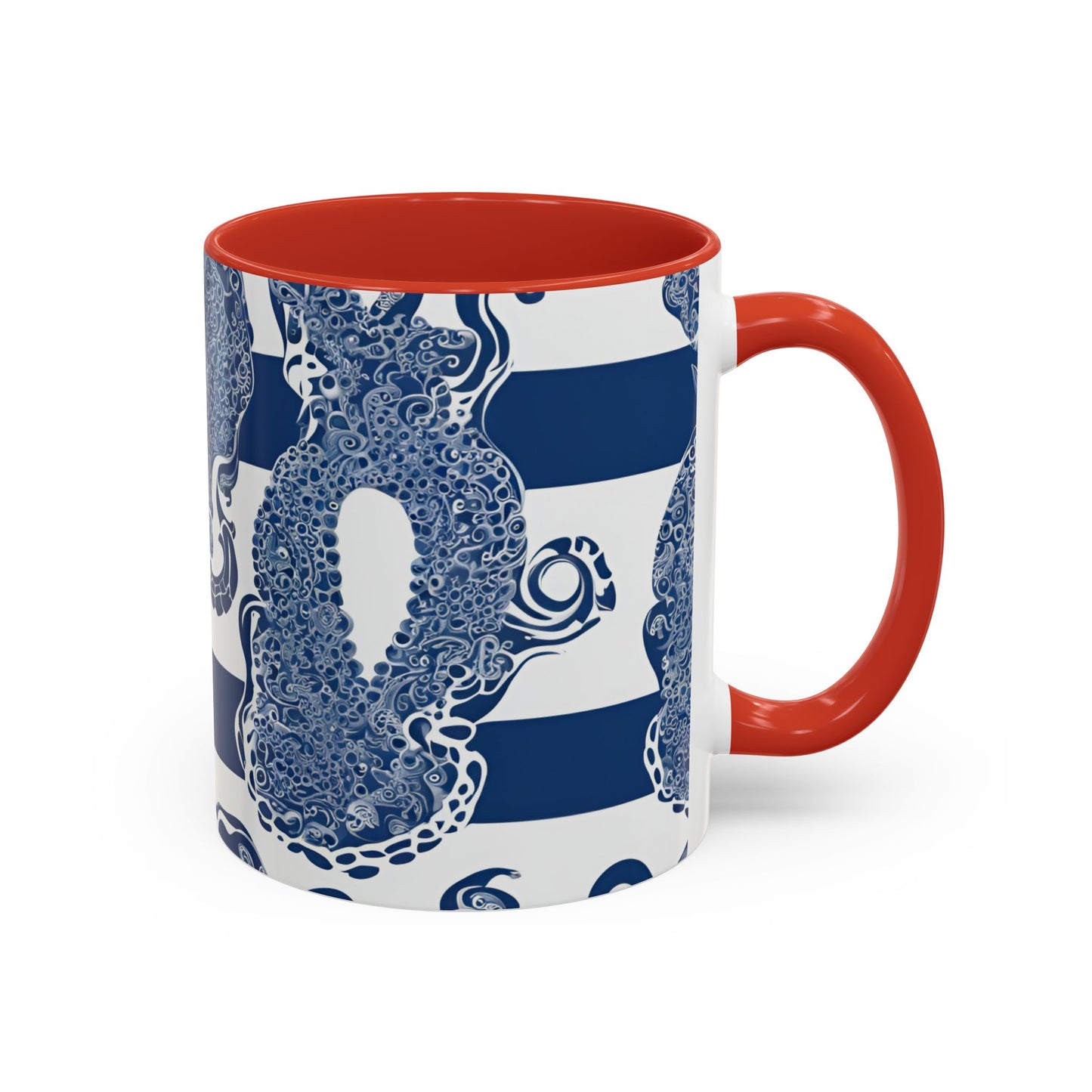 Octopus 6 Accent Coffee Mug (11oz)
