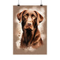 Dogs Chocolate Labrador 02 Matte Vertical Poster