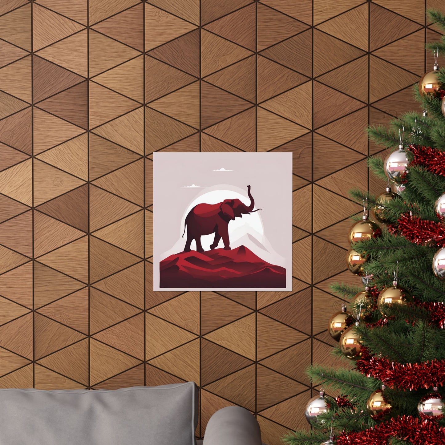 Lone Collection Elephant 1 Matte Square Posters