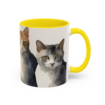 Kitties in a Row 2 Accent Mug 11oz