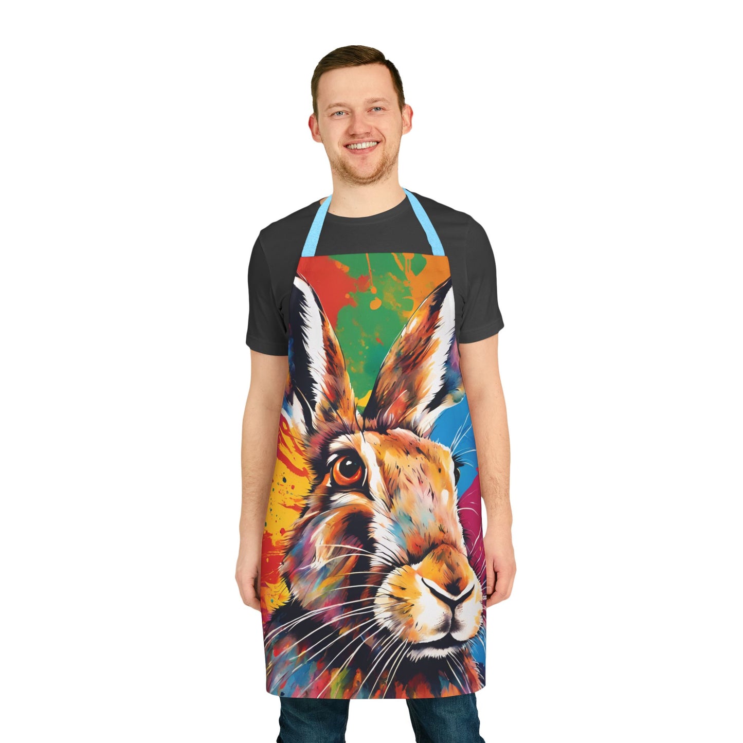 Multicolored Hare Adult Apron (AOP)