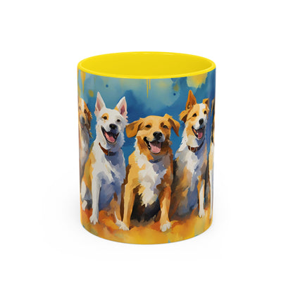 Multicolored Doggies 1 Accent Mug 11oz
