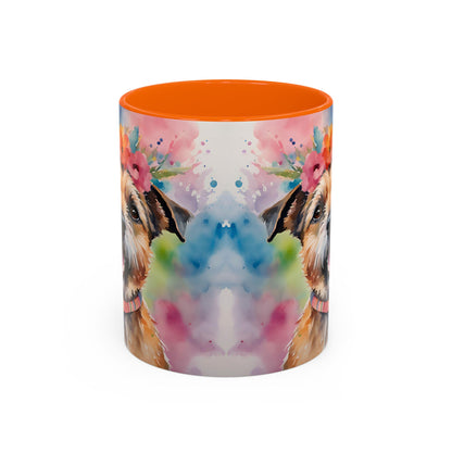 Border Terrier 04 Accent Coffee Mug - Dog Lover Gift