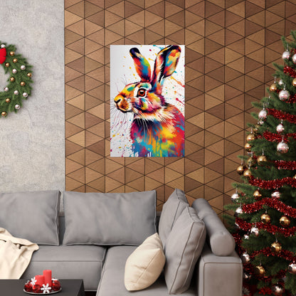 Multicolored Hare 1 Matte Vertical Poster