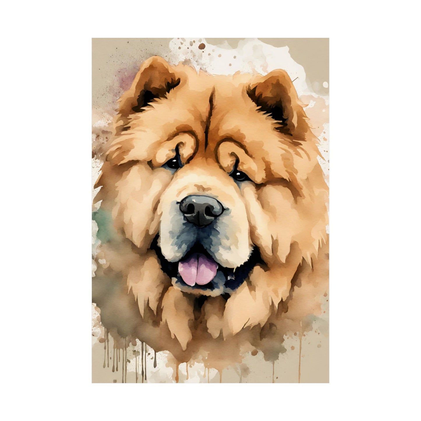 Dogs Chow Chow 02 Matte Vertical Poster