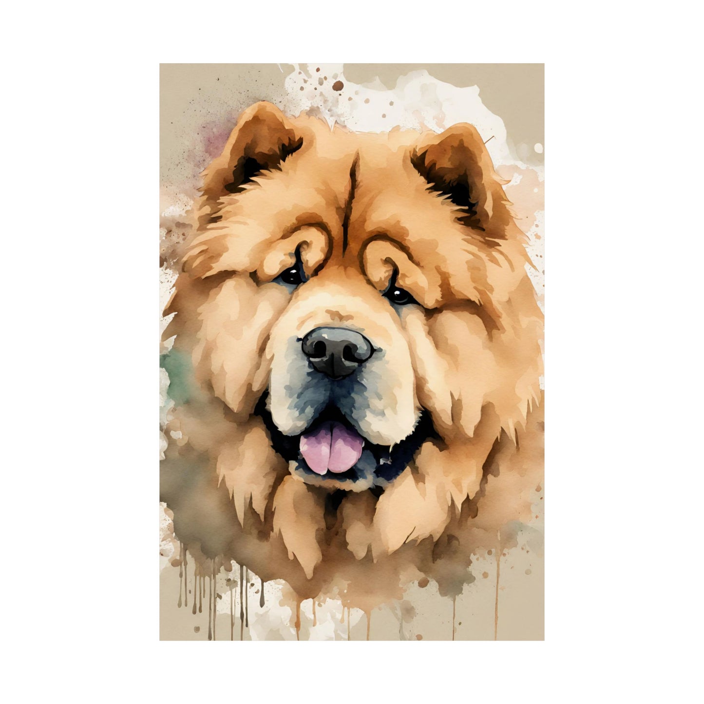 Dogs Chow Chow 02 Matte Vertical Poster