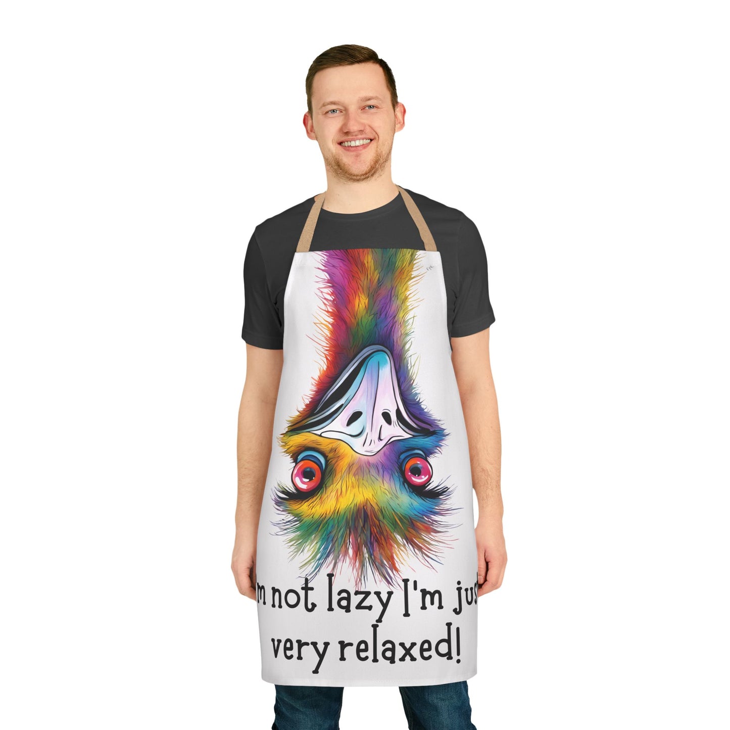 I’m not lazy……Adult Apron (AOP)