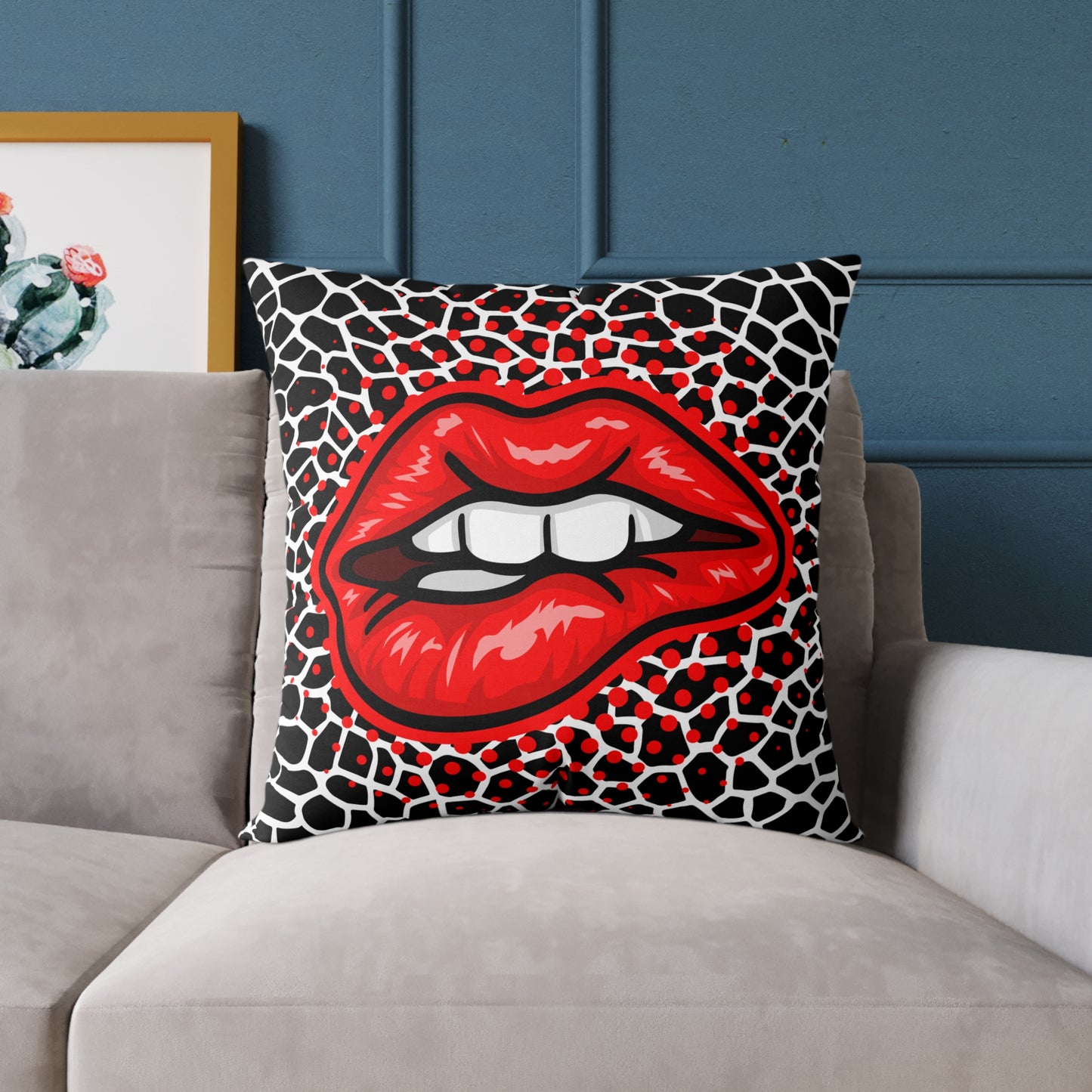 Crocodile Lips Poly Pillow