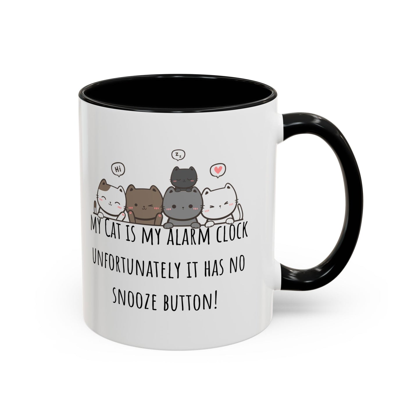 Cat Alarm Accent Coffee Mug (11oz)