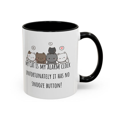 Cat Alarm Accent Coffee Mug (11oz)
