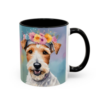 Fox Terrier 02 Accent Coffee Mug - Dog Lover Gift
