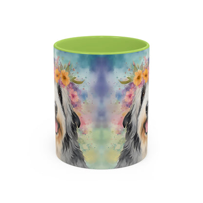 Bearded Collie 02 Accent Coffee Mug - Dog Lover Gift
