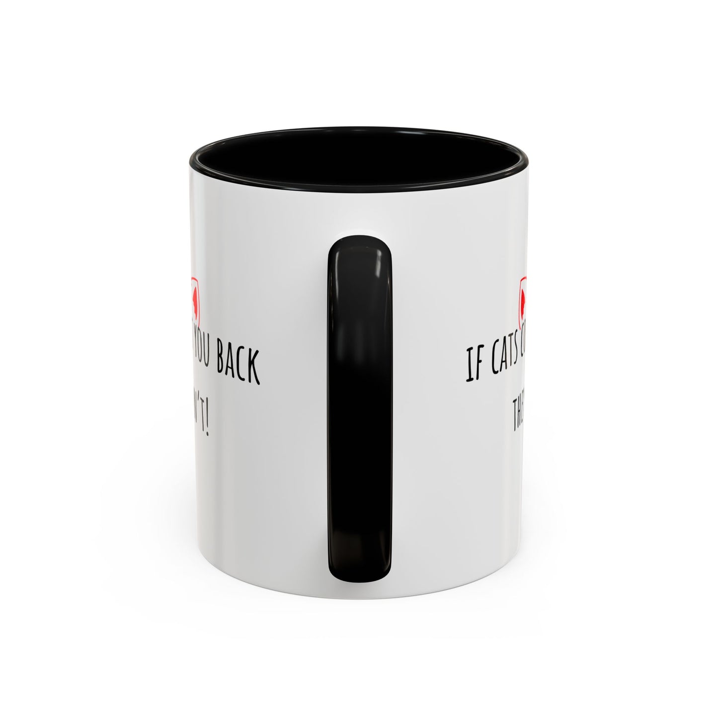 If Cats Could Text 1 Accent Coffee Mug (11oz)