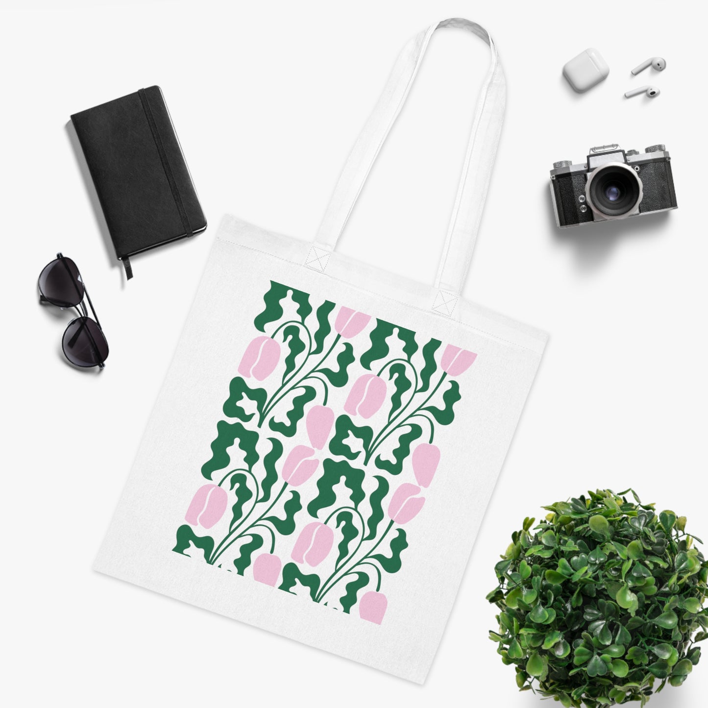Abstract flowers 15 Cotton Tote