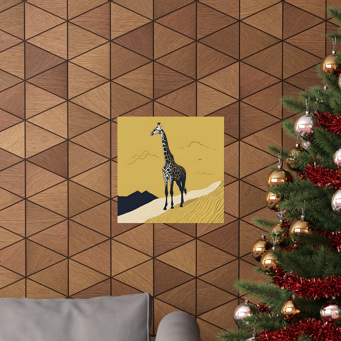Lone Collection Giraffe 15 Matte Square Posters