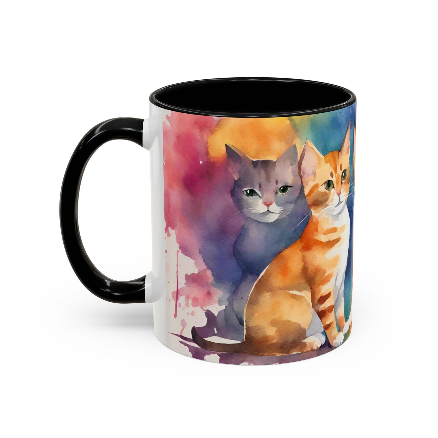Kitties 3 Accent Coffee Mug, 11oz