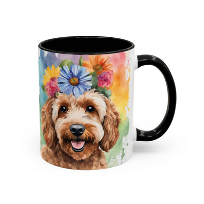 Cockapoo 03 Accent Coffee Mug - Dog Lover Gift