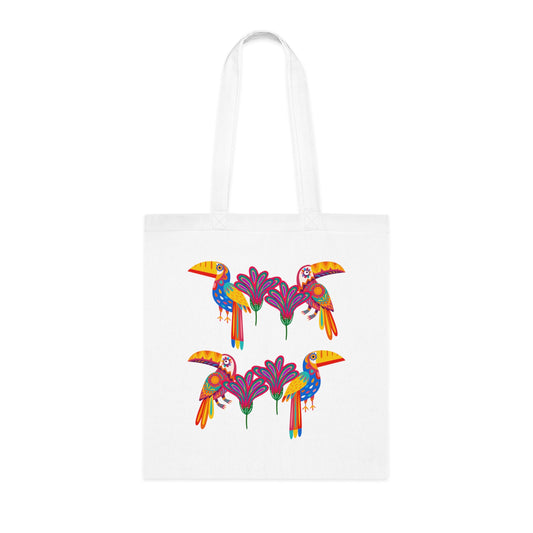 Funky birds 12 Cotton Tote