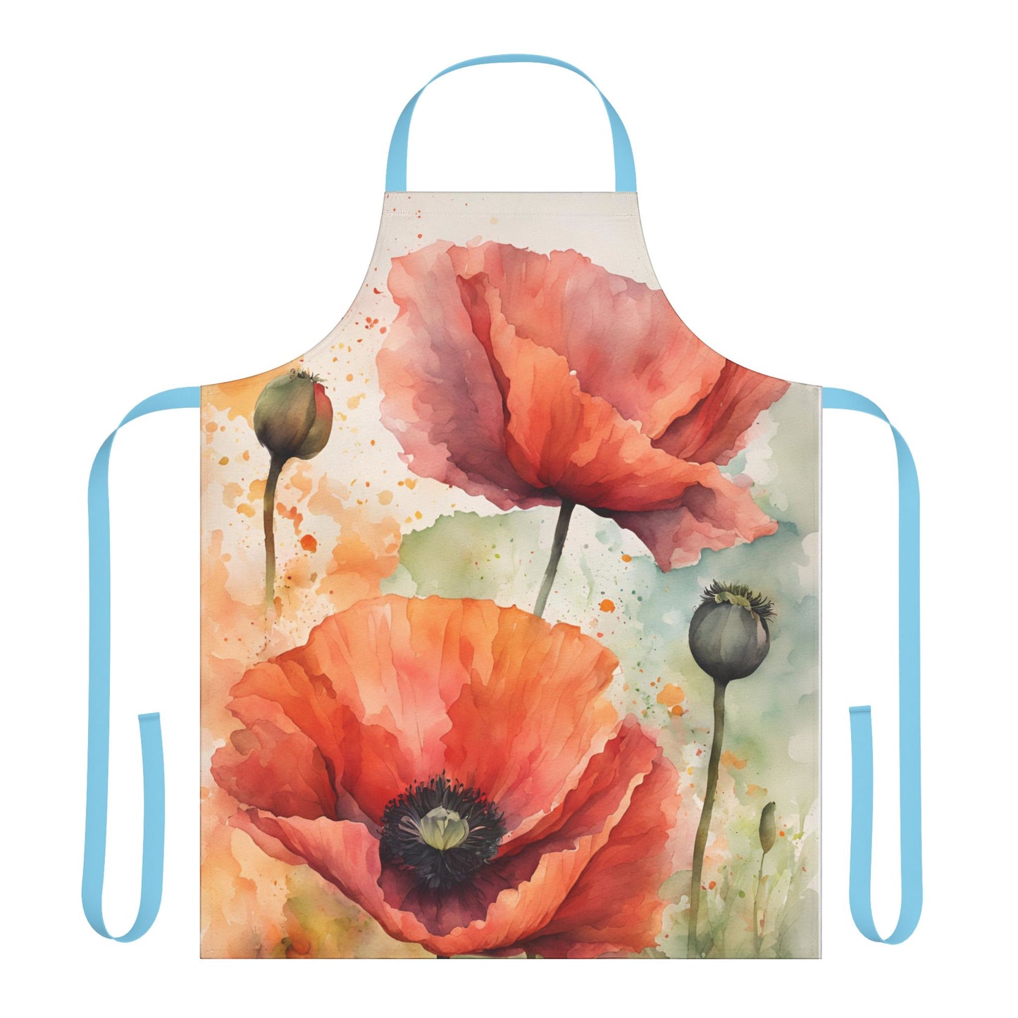 Poppies 01 Apron 5-Color Straps