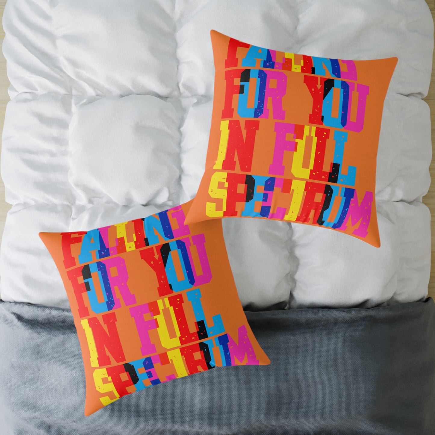 Falling For You In Full Spectrum  Poly Pillow