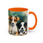 Multicoloured Doggies 12 Accent Mug 11oz