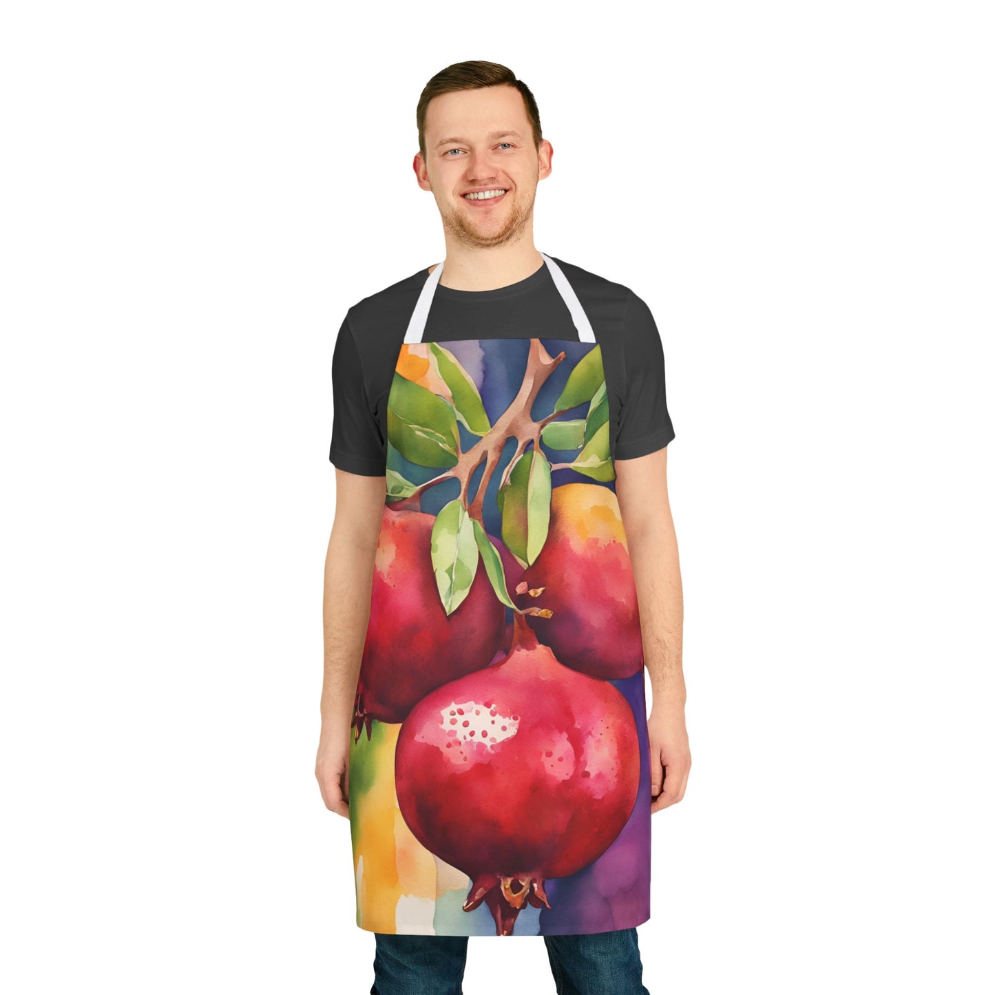 Pomegranates 01 Apron 5-Color Straps