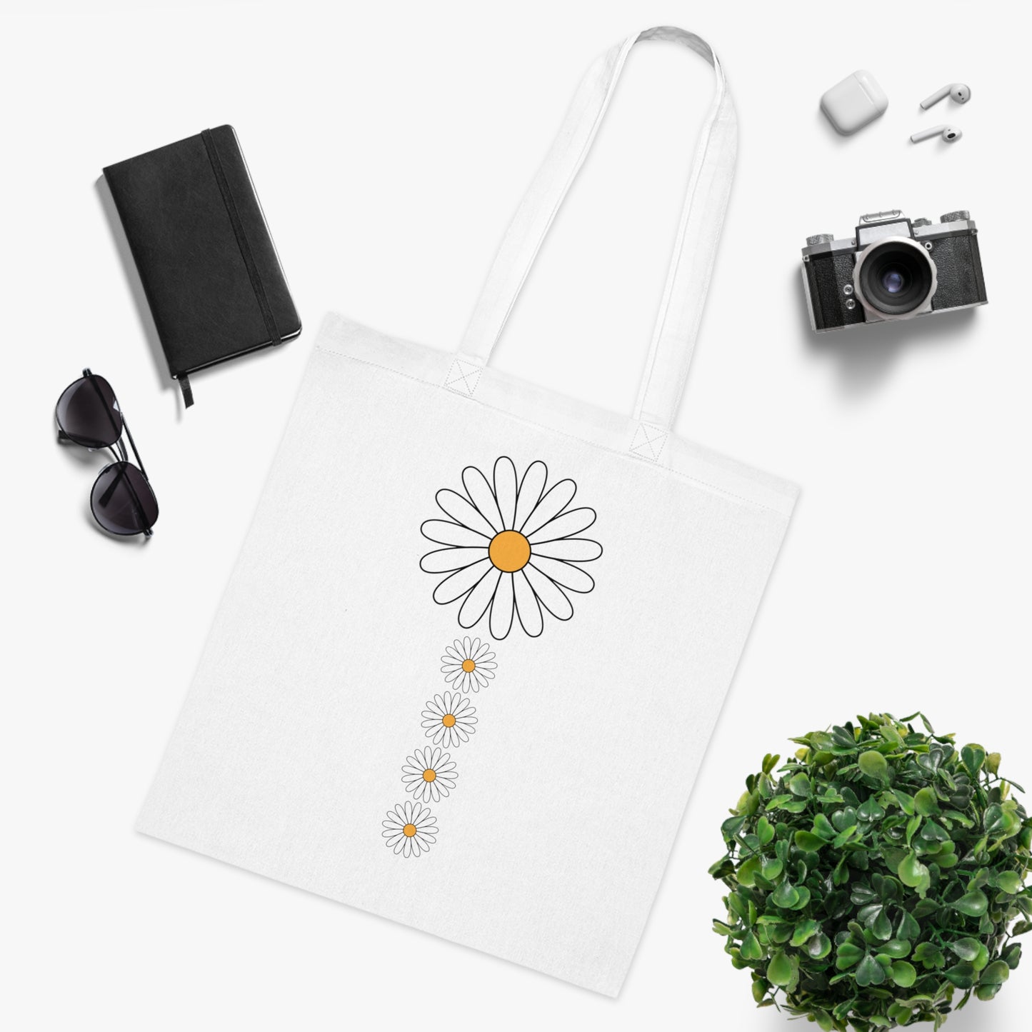 Flower power 15 Cotton Tote