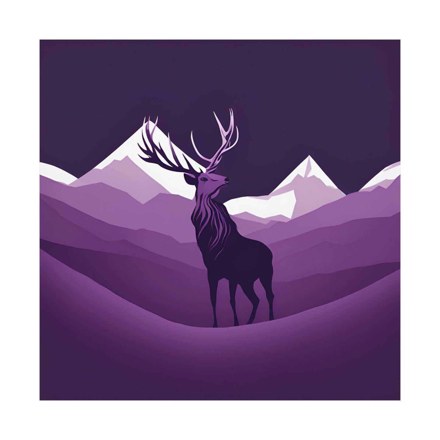 Lone Collection Stag 13 Matte Square Posters