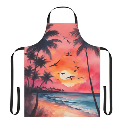 Tropical Sunset 01 Apron 5-Color Straps