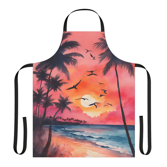 Tropical Sunset 01 Apron 5-Color Straps