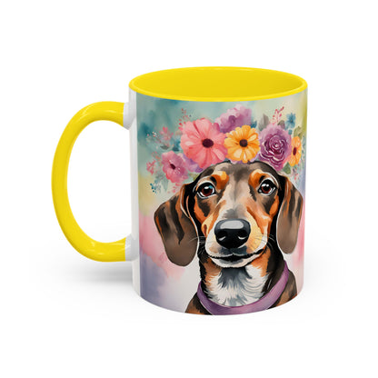 Dachshund 03 Accent Coffee Mug - Dog Lover Gift