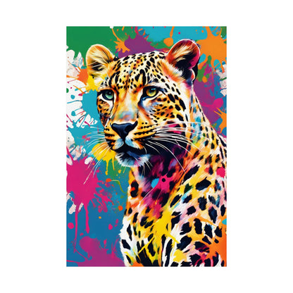 Multicolored Cheetah 4 Matte Vertical Poster